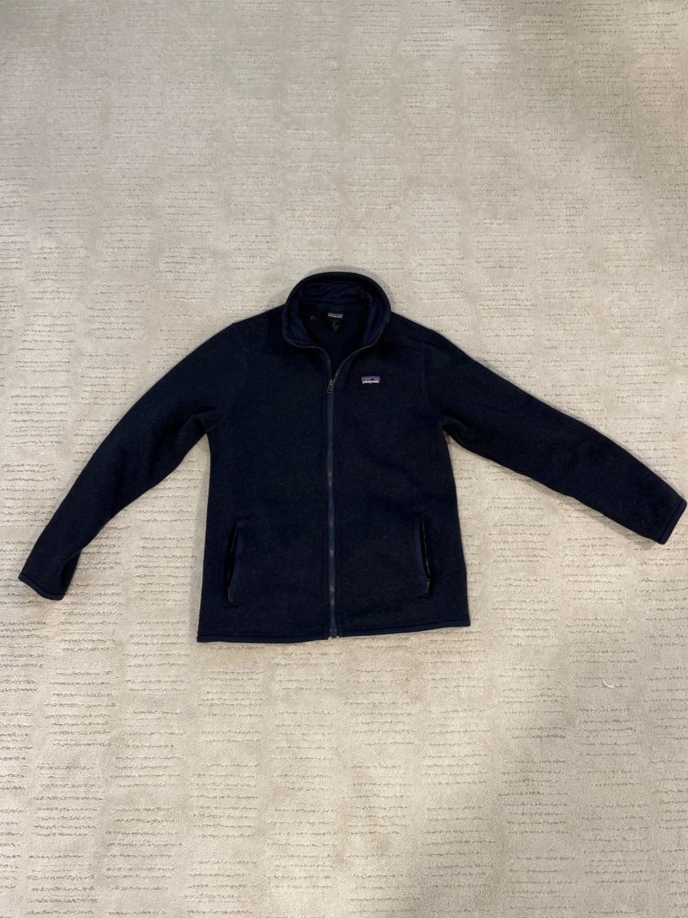 Patagonia Kids Better Sweater Full-Zip Fleece Jacket Navy